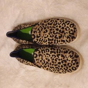 Rothy's The Slip On Camo Cat Knit Fabric Printed Low Top Sneakers Women’s 10.5